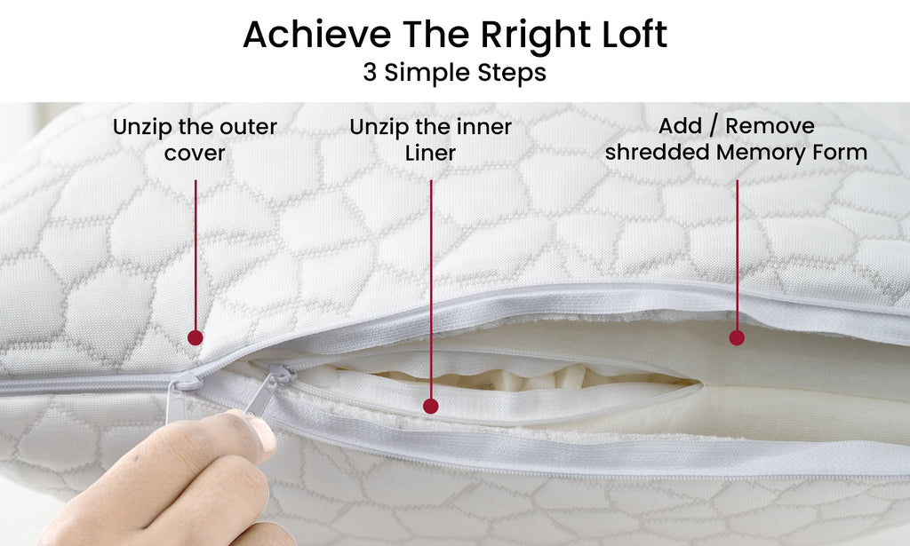 Luxury Shredded Memory Foam Pillows 2-Pack