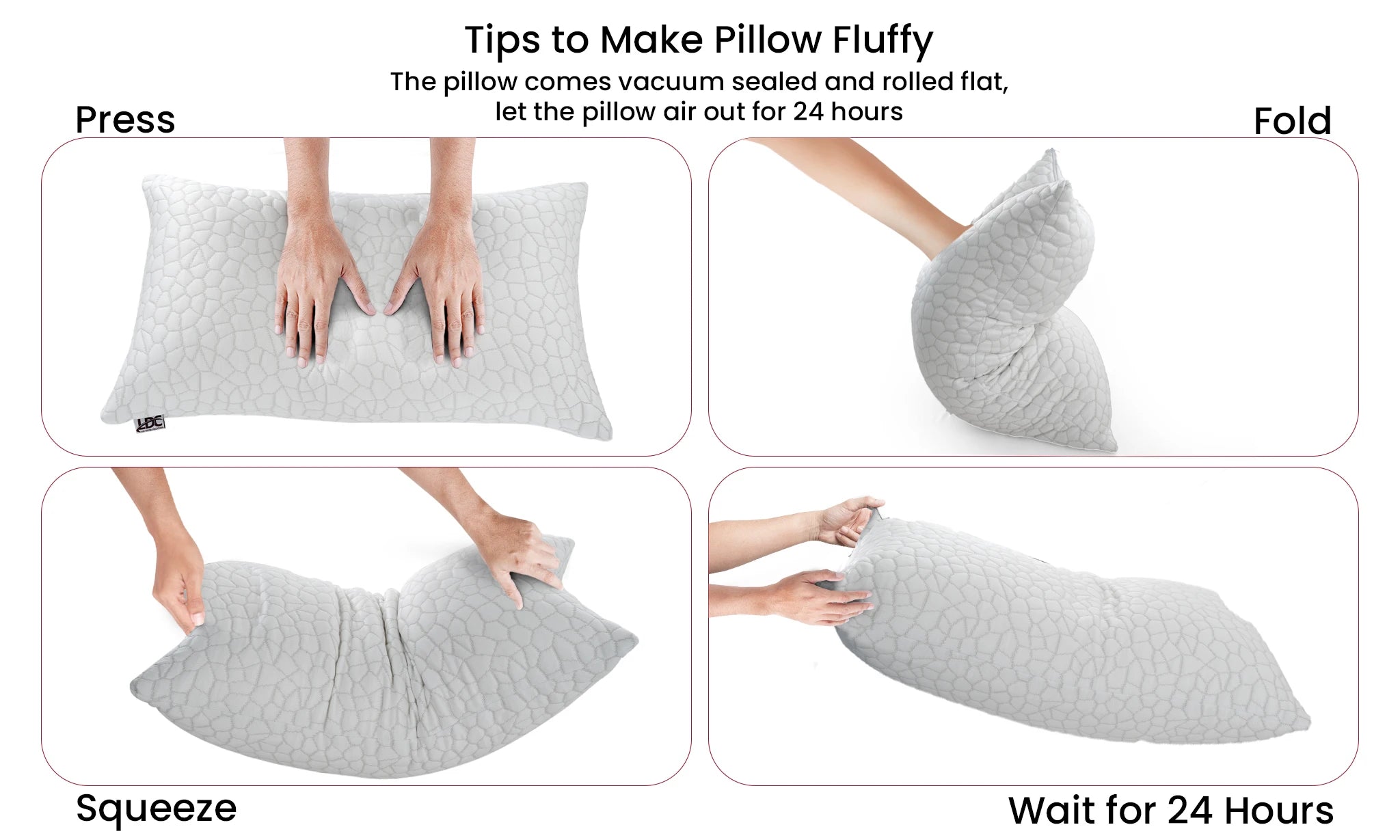 Luxury Shredded Memory Foam Pillows 2-Pack