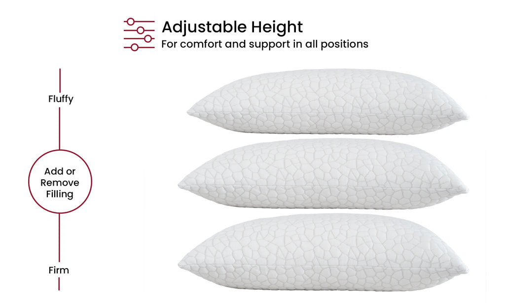 Luxury Shredded Memory Foam Pillows 2-Pack