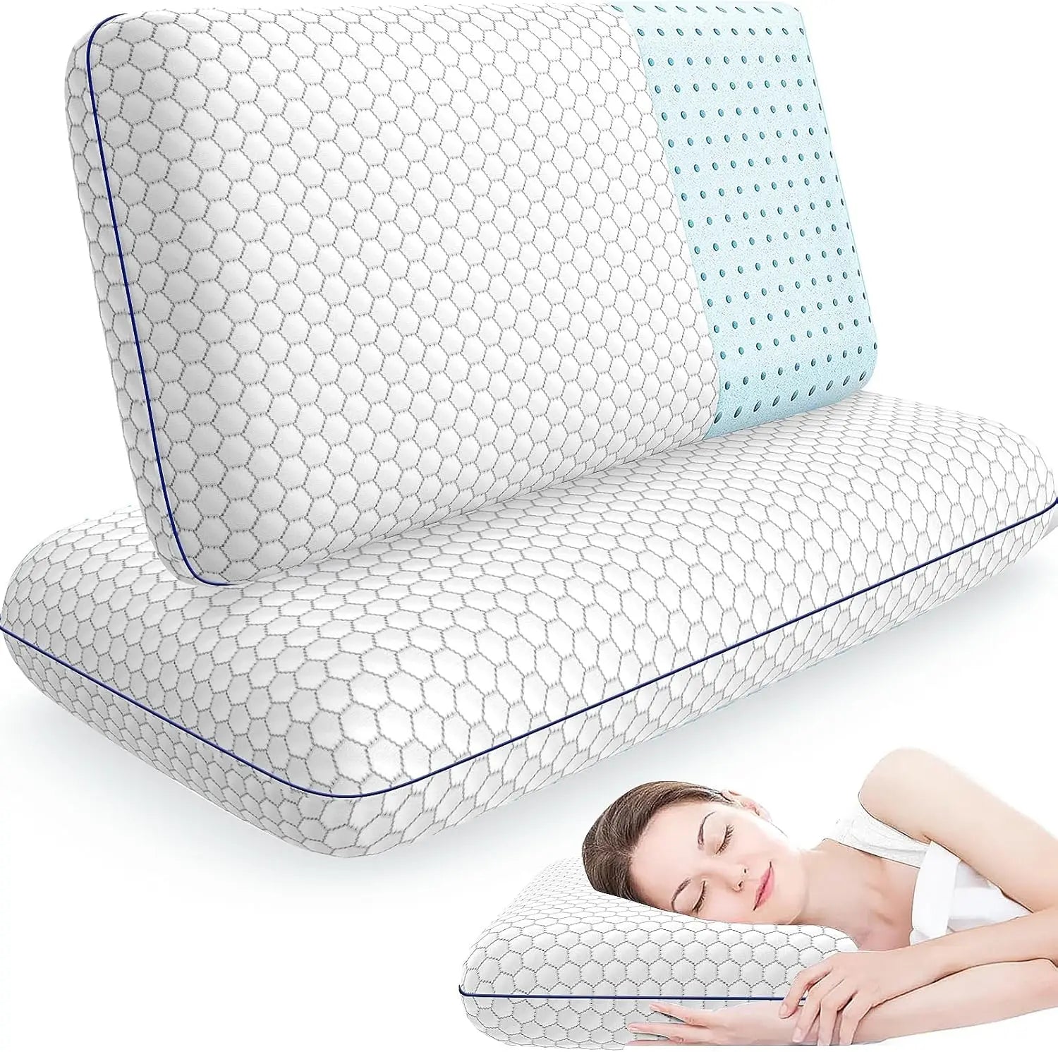 Queen Memory Foam Pillow Set (2)