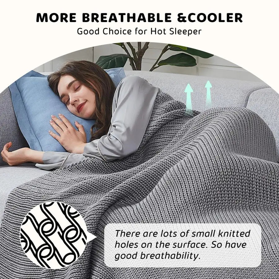 Chunky Knit Weighted Blanket 15lb