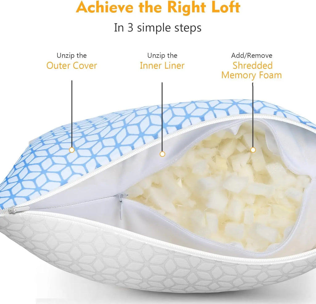 King Cooling Memory Foam Pillows (2)