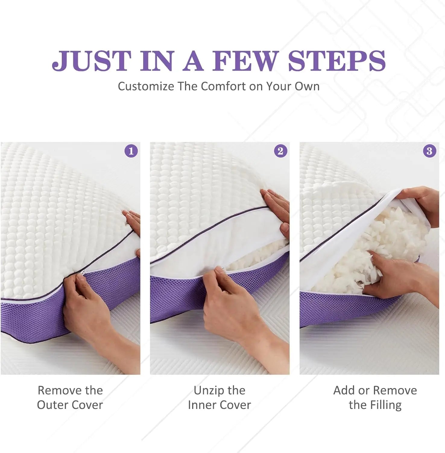 Queen Adjustable Cooling Memory Foam Pillow