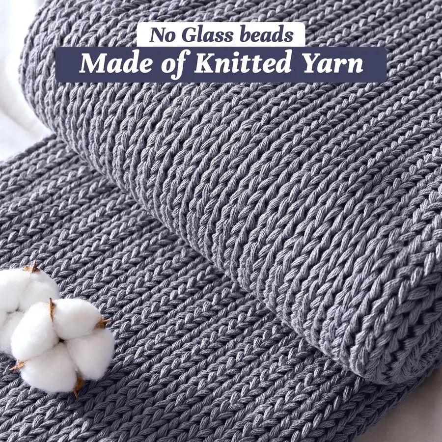 Chunky Knit Cooling Blanket 15lb