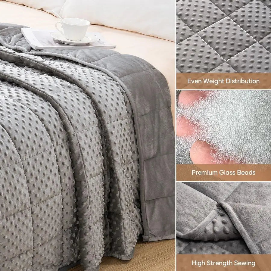Minky Dot Weighted Blanket 15lb