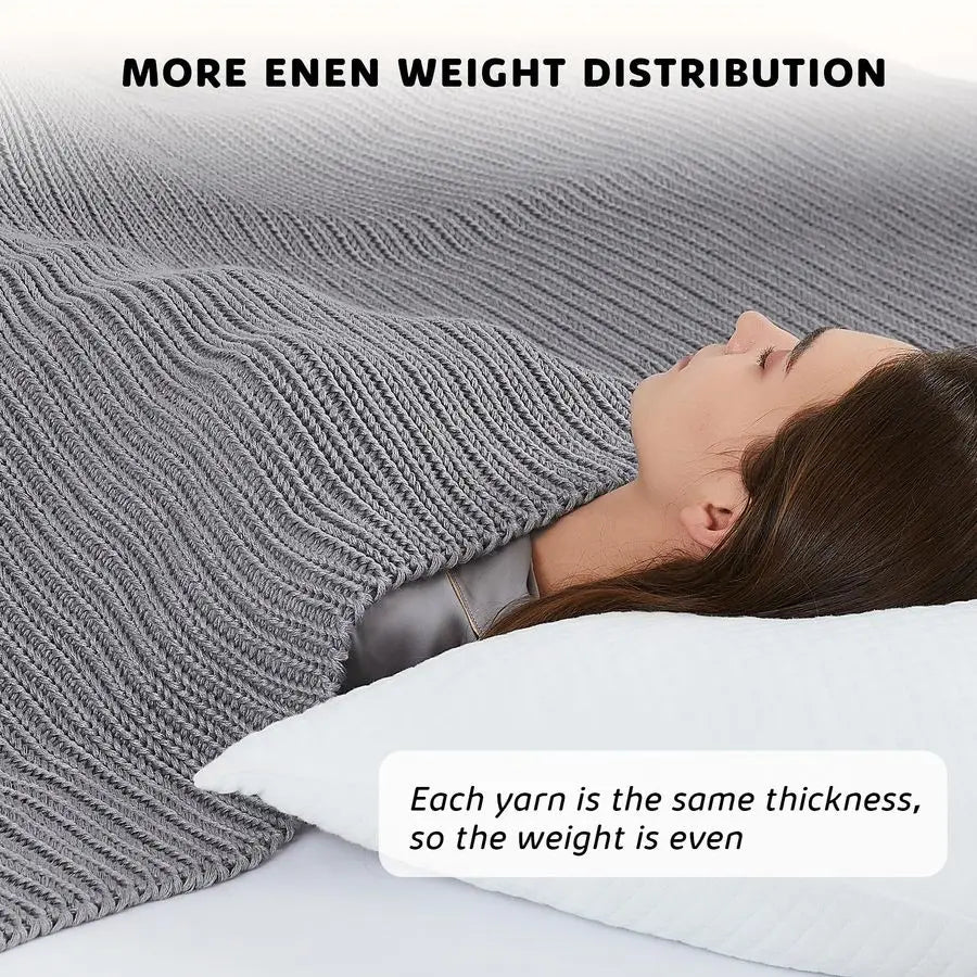 Chunky Knit Weighted Blanket 15lb