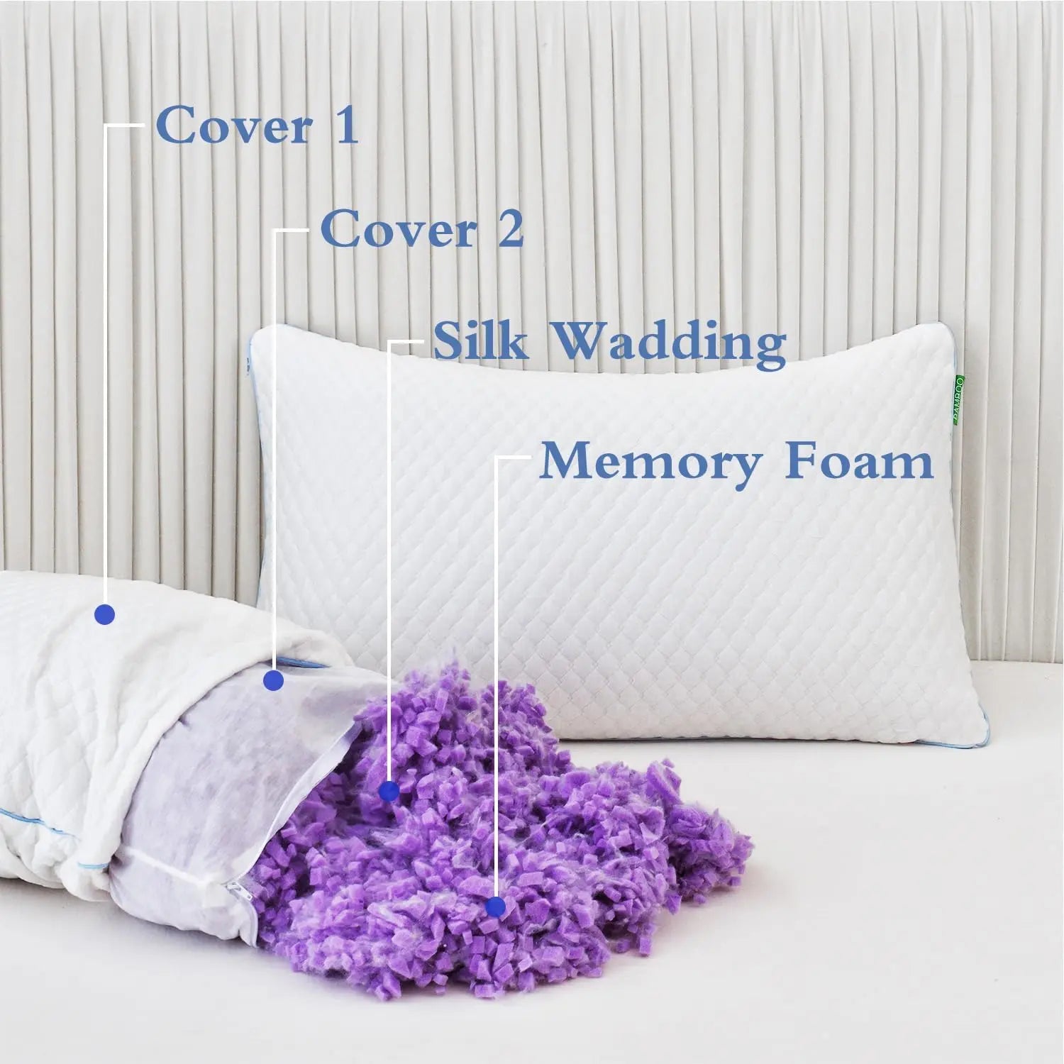 Cooling Memory Foam Pillows 2-Pack