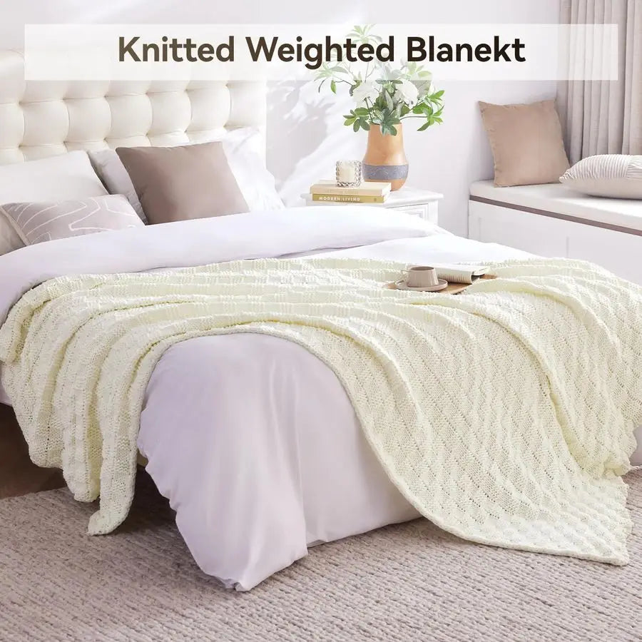 Chunky Knit Weighted Blanket 12lb