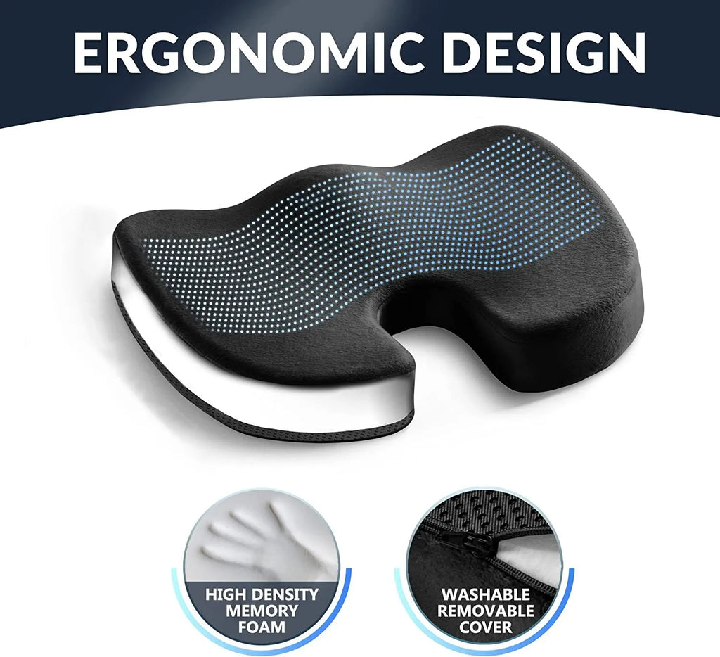Gel Memory Foam Coccyx Cushion