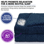 Navy Blue Minky Weighted Blanket