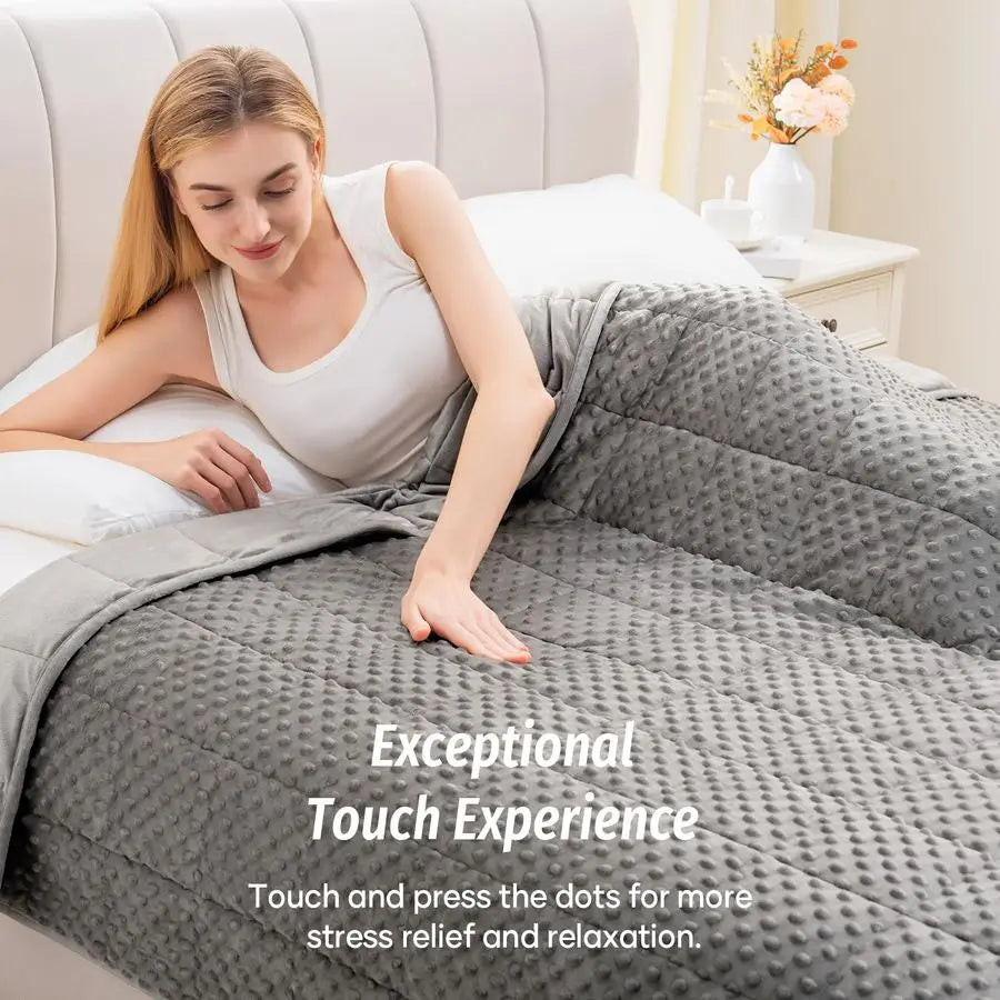 Minky Dot Weighted Blanket 15lb