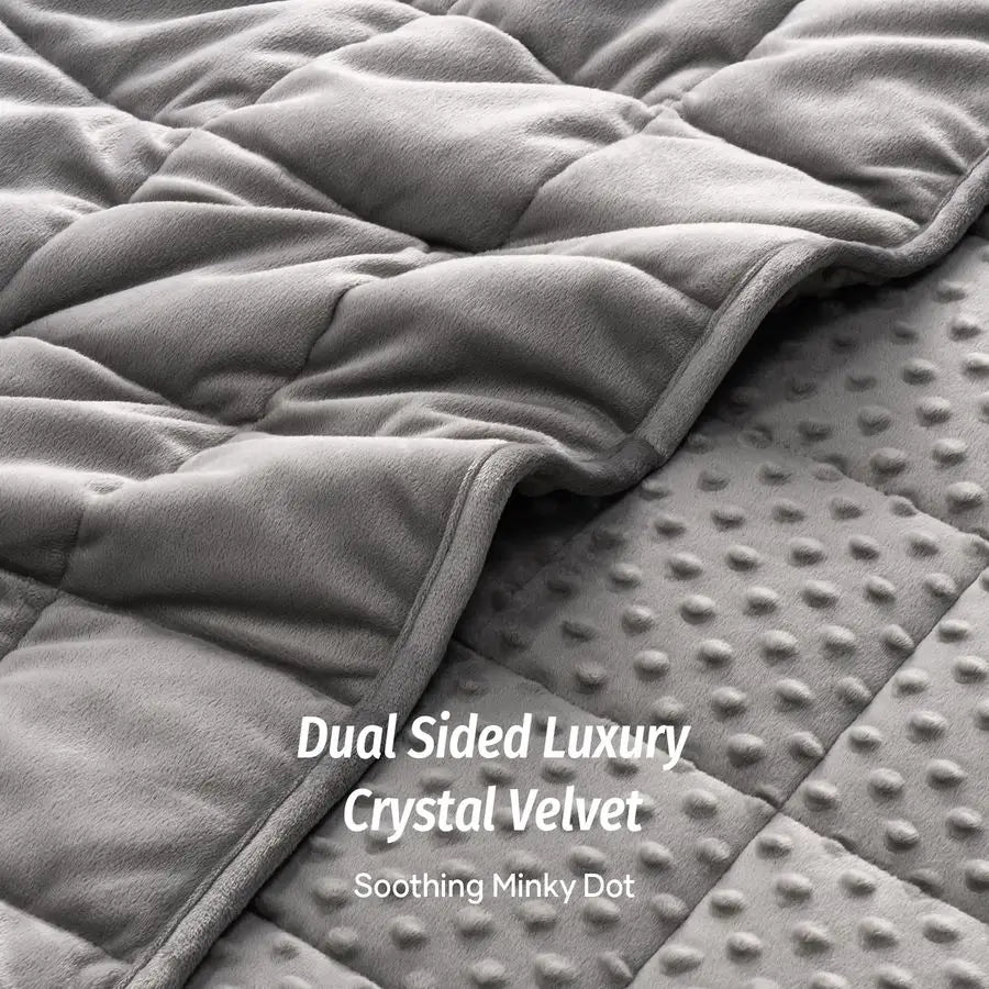 Minky Dot Weighted Blanket 15lb