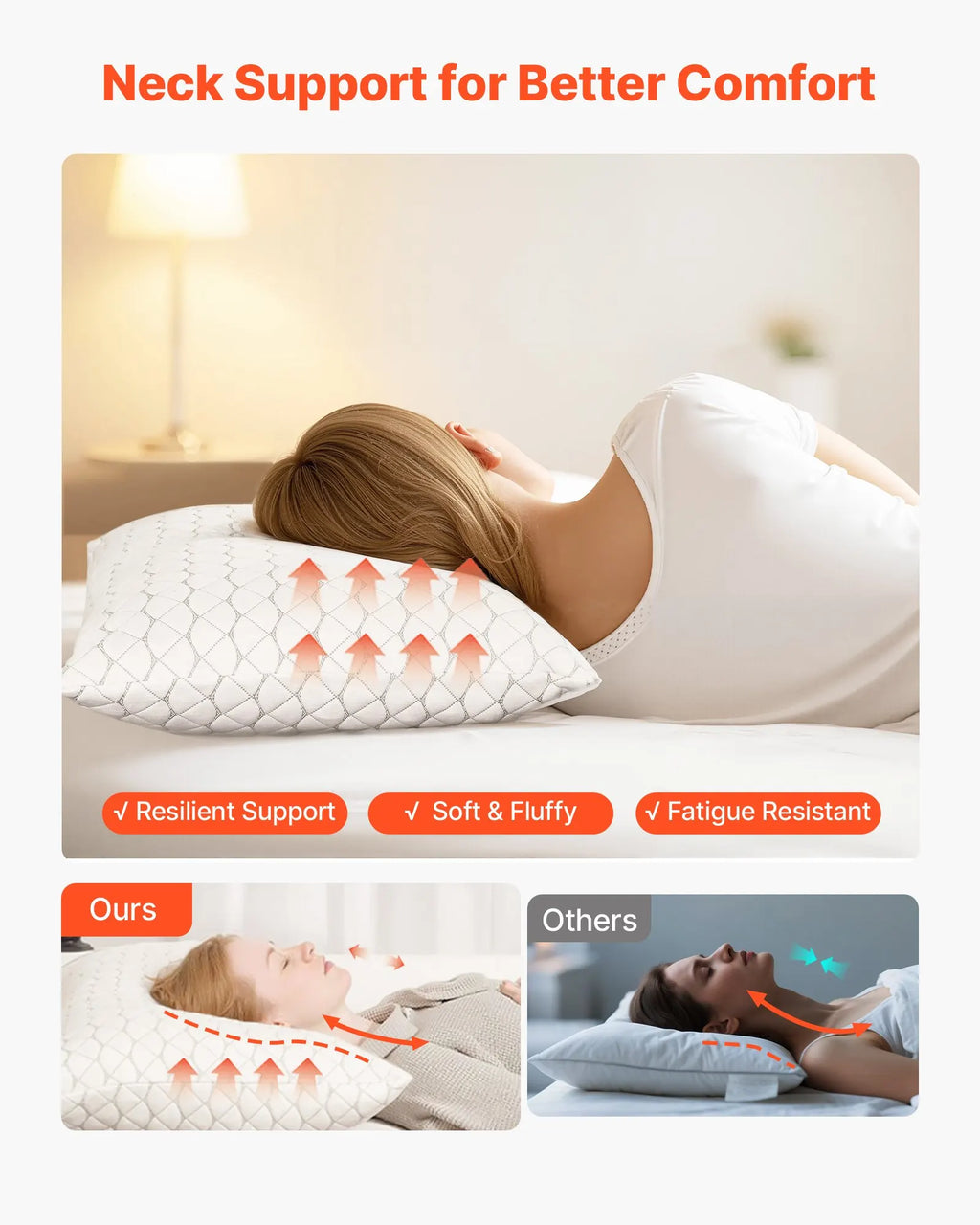 King Luxury Memory Foam Bed Pillow