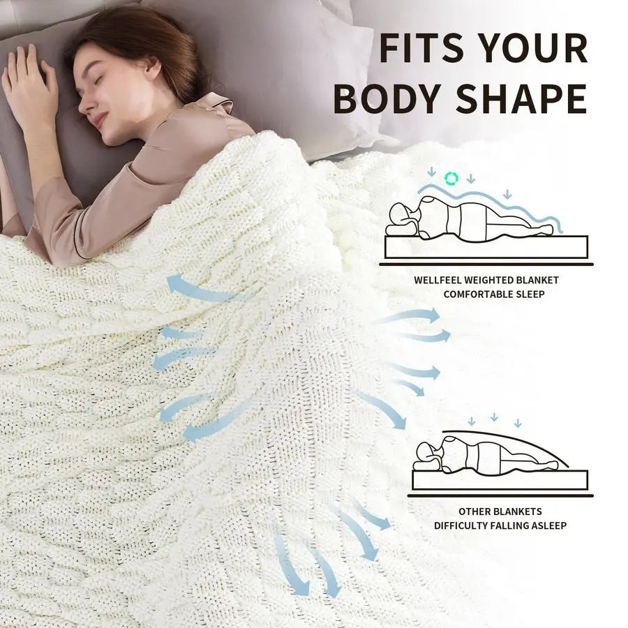 Chunky Knit Weighted Blanket 12lb
