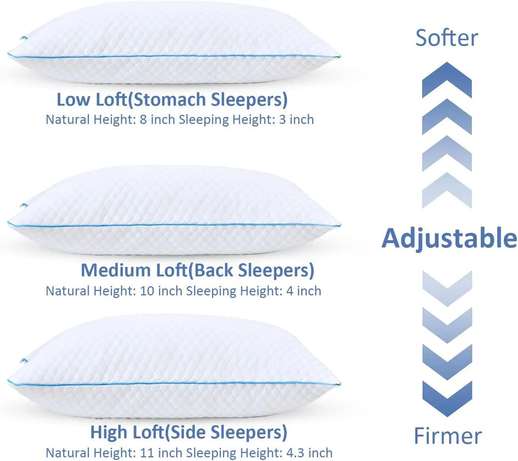 Cooling Memory Foam Pillows 2-Pack