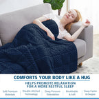Navy Blue Minky Weighted Blanket