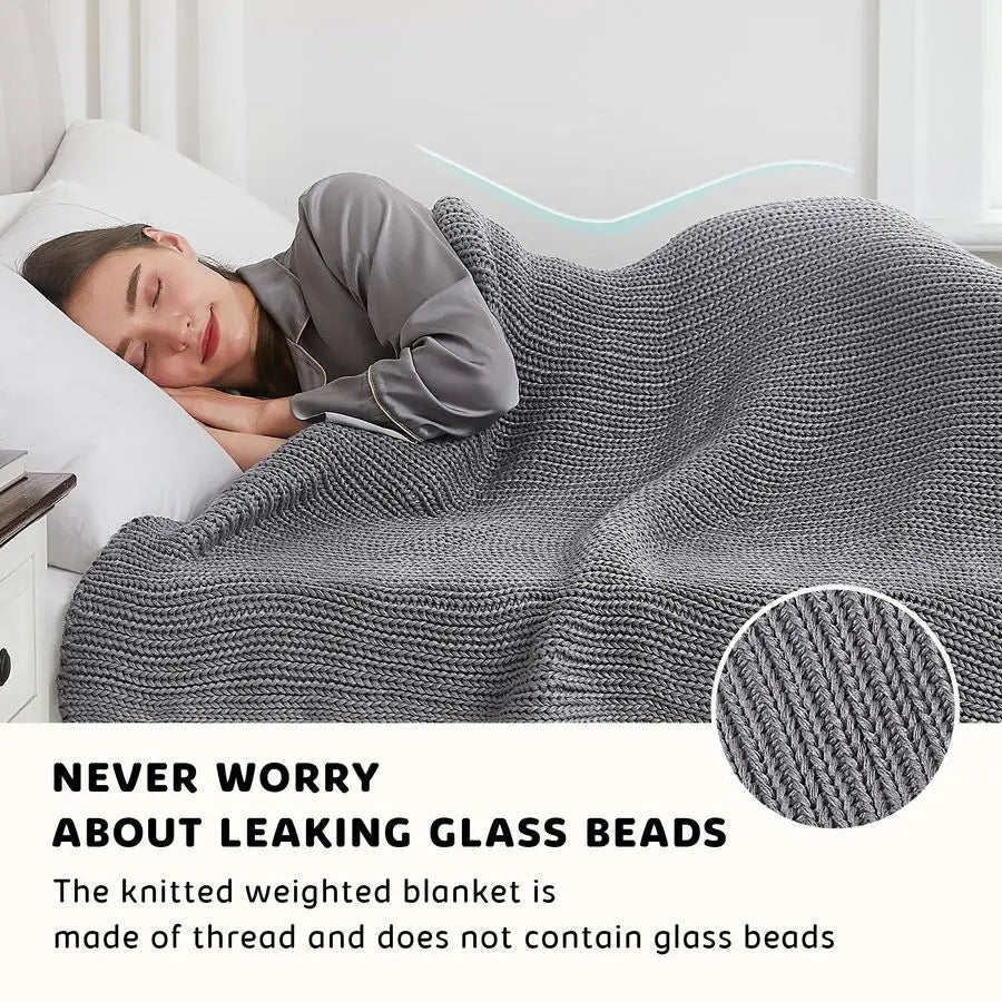 Chunky Knit Weighted Blanket 15lb