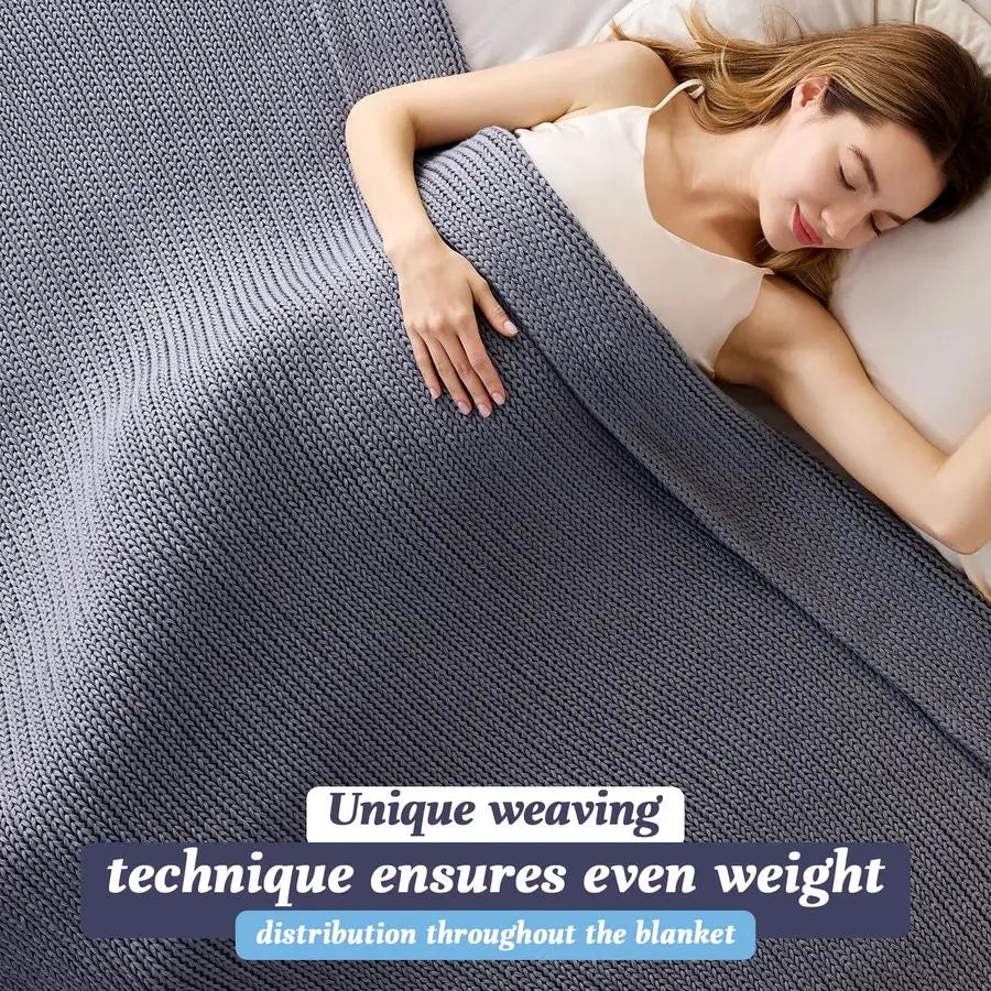Chunky Knit Cooling Blanket 15lb