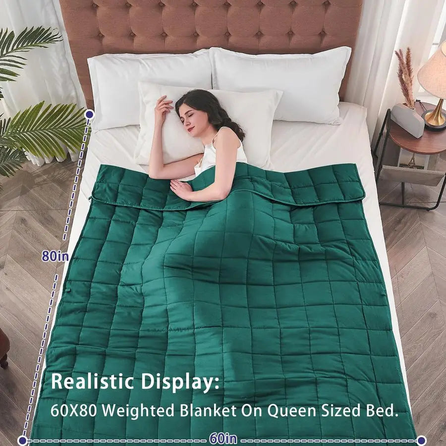 Dark Green Weighted Blanket 20lb