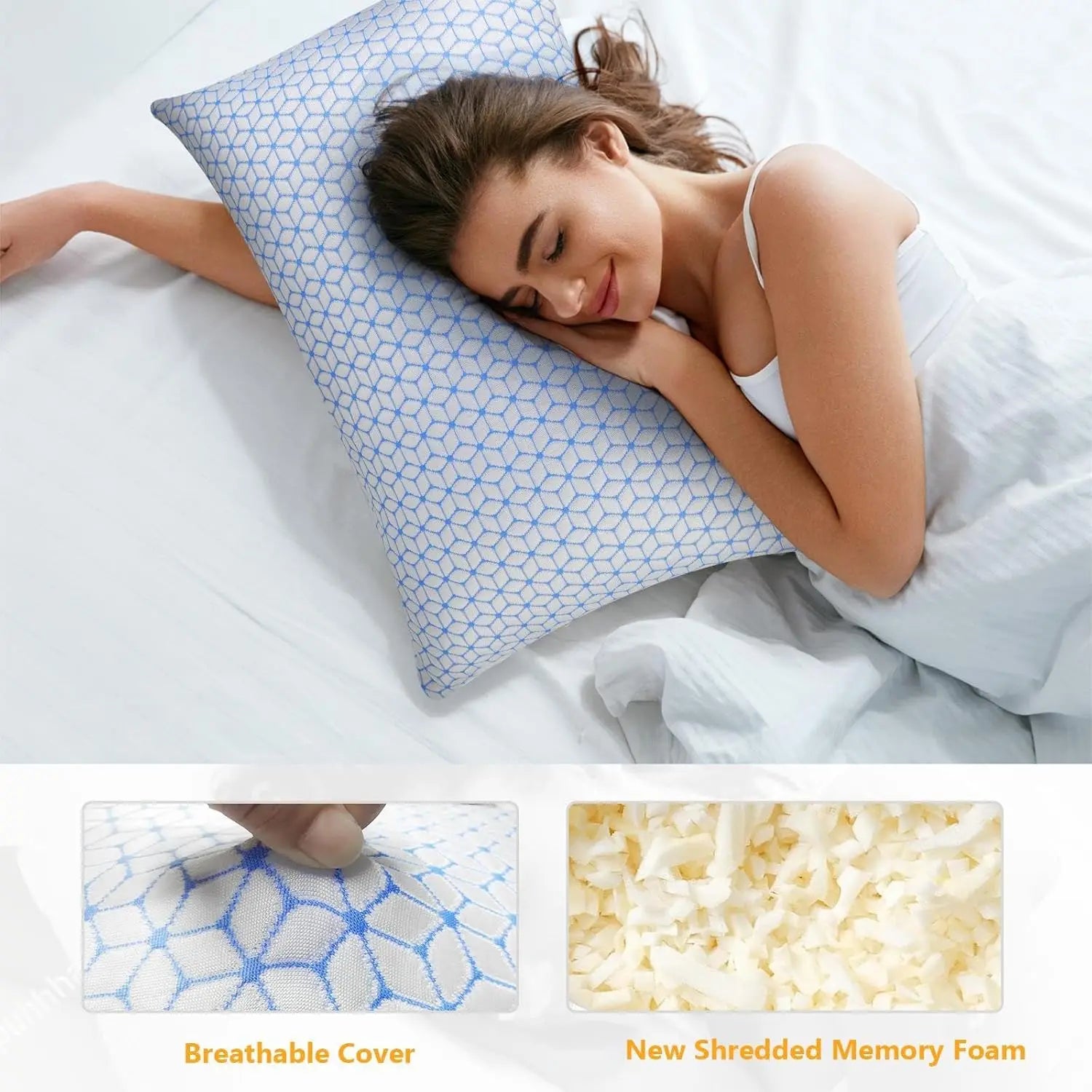 King Cooling Memory Foam Pillows (2)